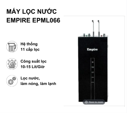 Máy lọc nước Empire nóng nguội lanh - Block - 11 cấp lọc, Model: EPML066