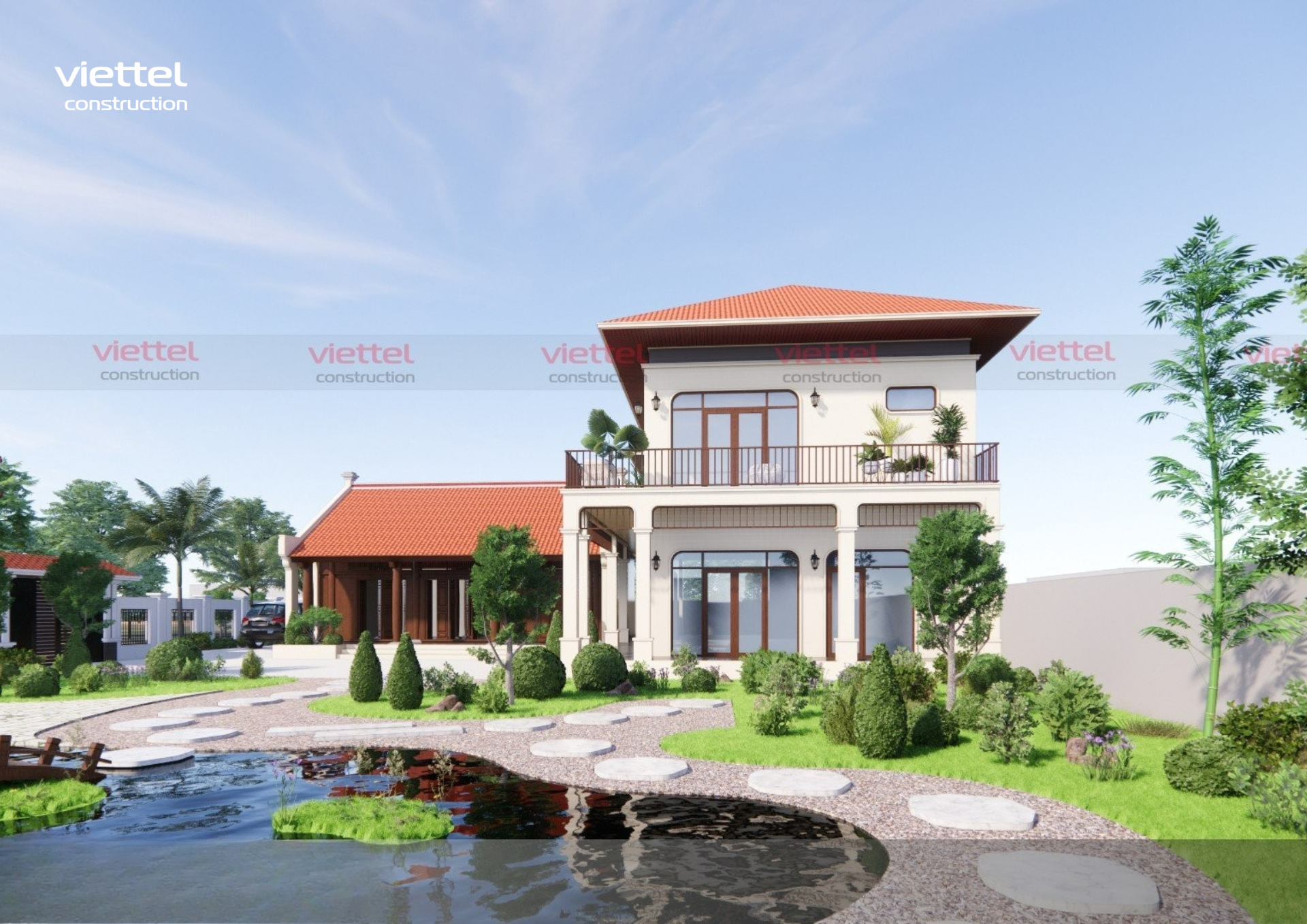 Mẫu nhà vườn mái Nhật đậm chất Á Đông