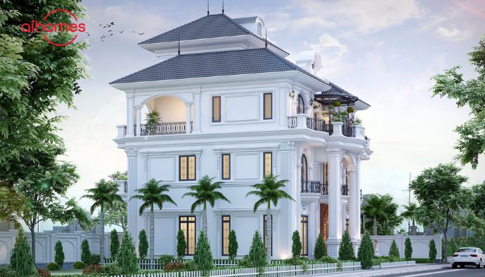 Xây biệt thự nhà phố 4 tầng đẳng cấp, khang trang